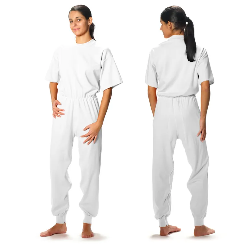 Beliebt JANUS Pflegeoverall 7015, halblange Ausführung mit kurzen Arm und langem Bein, unisex, mit Beinreißverschluss M weiss