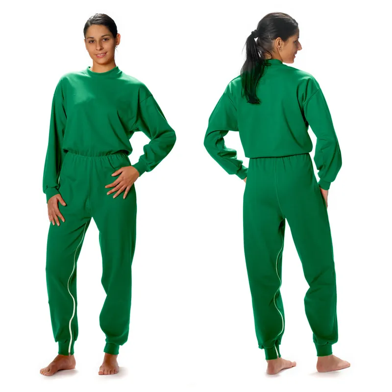 Sonderangebot CAREWEAR Pflegeoverall 8011, lange Ausführung, unisex mit Beinreißverschluss L azur