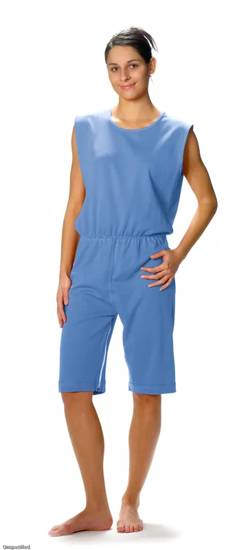 CAREWEAR Pflegeoverall 8012, knielang ohne Arm, unisex mit Beinreißverschluss S natur Garantierte Lieferung