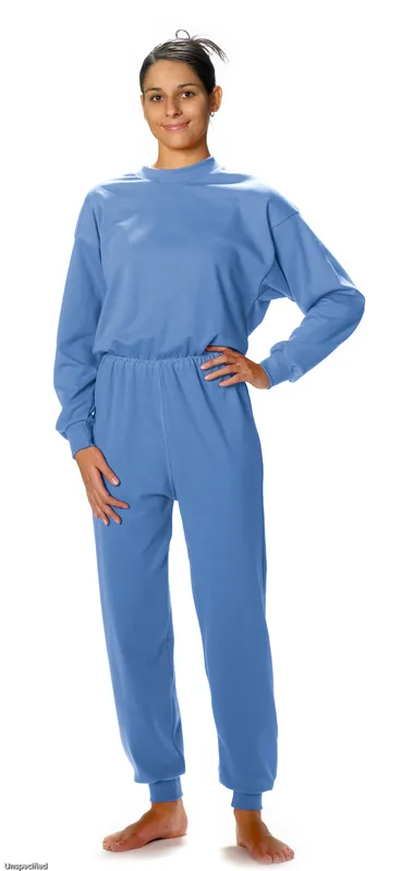 CAREWEAR Pflegeoverall 8016, lange Ausführung mit langem Arm und Bein, unisex, mit Rückenreißverschluss M fichte Preisknaller