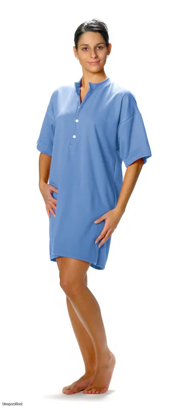 CAREWEAR Pflegehemd 8005, kurzärmlig für Damen und Herren mit Knopfverschluss S fichte Jetzt Kaufen