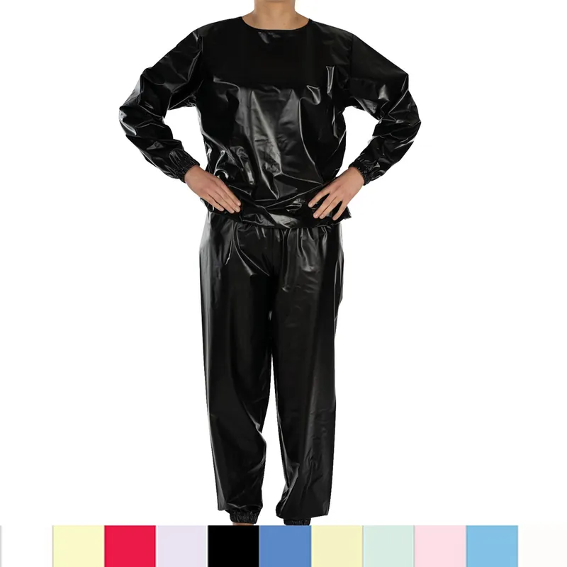 Saisonangebot Suprima PVC-Schlafanzug, Pyjama Oberteil und Hose - No. 9612 XL blau transparent