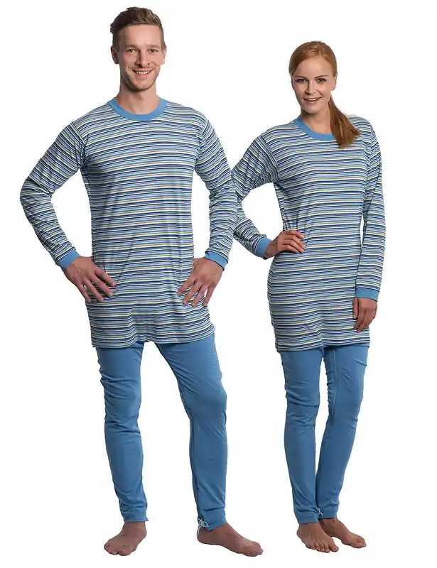 Suprima Pyjama Pflegeoverall, lang, mit schrägem Rücken- Reißverschluss, Unisex - 4708 S Jetzt Bestellen
