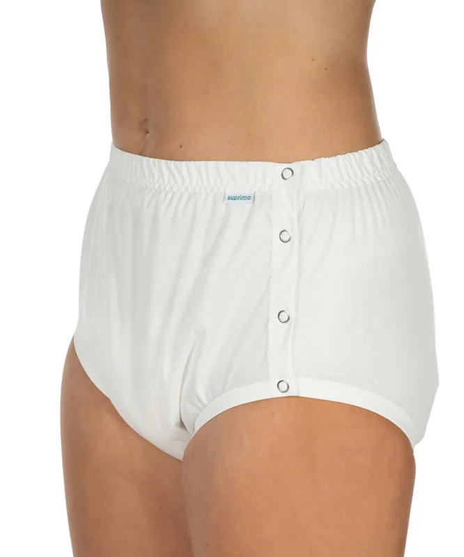 Neu Im Sortiment Suprima PU-Slip 1288 - seitlich knöpfbar mit breitem Komfortbund, für Frauen & Männer L