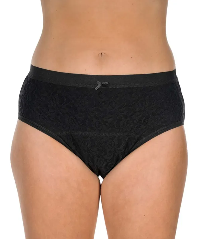 Ausverkauf Suprima LaDonna - Inkontinenz-Slip aus Baumwolle mit Nässeschutz - 1267 schwarz L