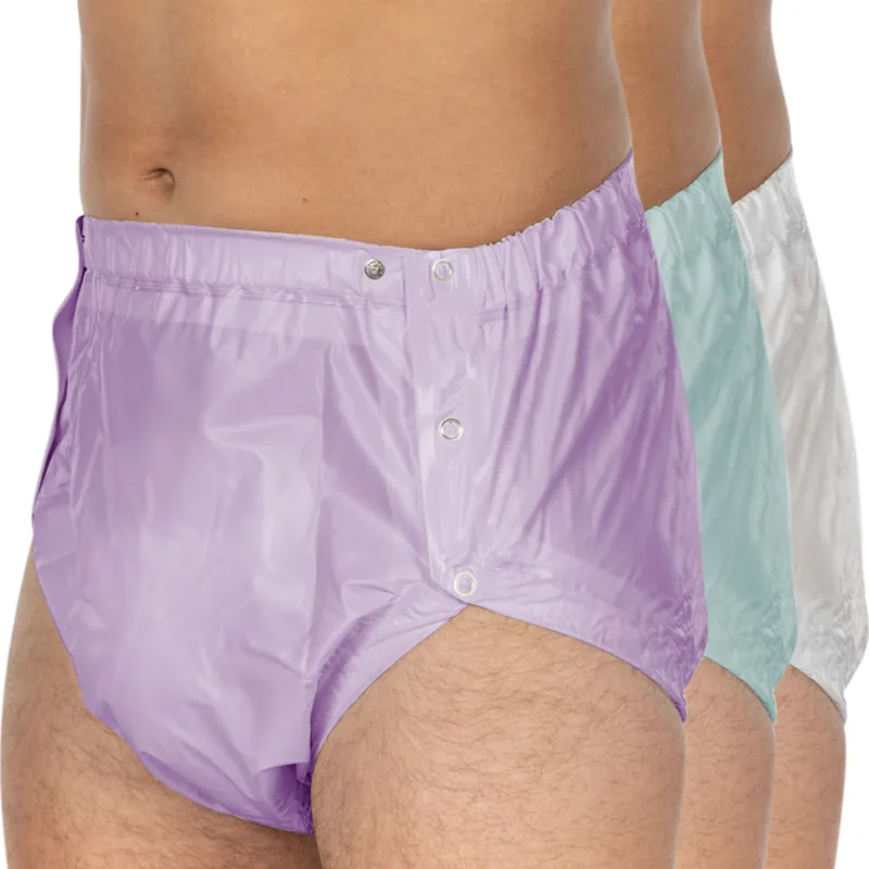 Günstig Suprima PVC-Slip - seitlich knöpfbar mit breitem Schritt - für Frauen & Männer - No. 1250 milch S