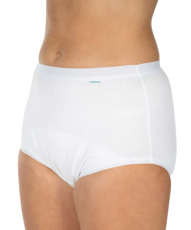 Suprima Baumwoll-Slip - Schlupfform mit Wäscheschutz aus Polyurethan, Farbe weiß - 1245 - Gr.: 60 Schneller Versand