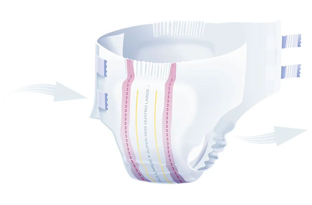 MUSTER - Super Seni QUATRO - L (100-150cm) - 4000ml Neu Im Sortiment