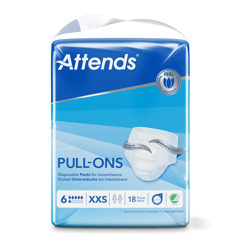 Nur Heute ATTENDS Pull-Ons 6 (Plus) XX-Small (XXS) - Pants für größere Kinder - 18 St. Einzelpack