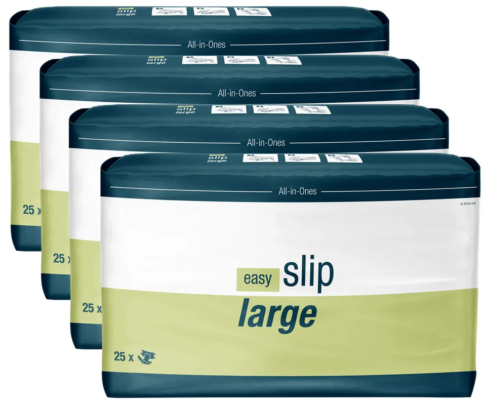 Easy Slip TBS – atmungsaktive Windeln - Gr. Large (L) - 4x25 Stück Vorteilspack Saisonangebot