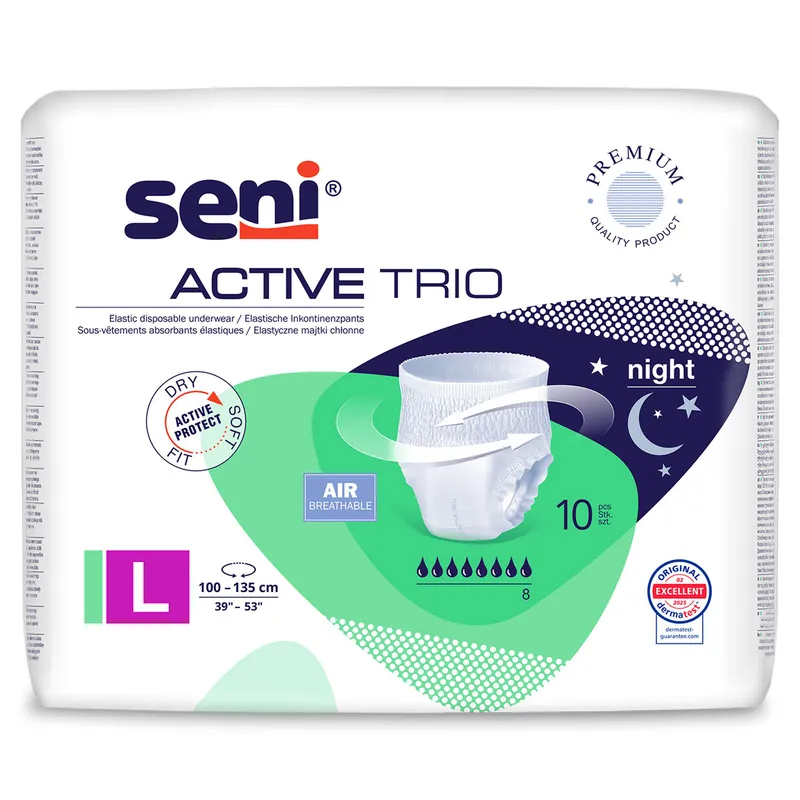 Preiswert SENI Active TRIO - Inkontinenz-Pants - Large (L) | 10 Stück Packung