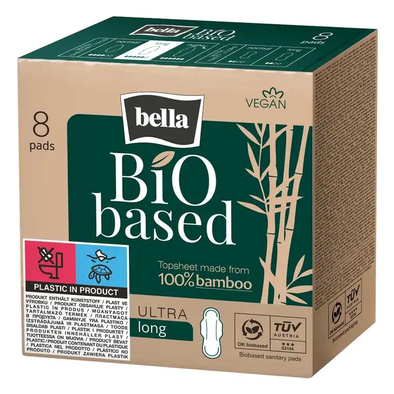 Wochenendangebot Bella BIO based - Ultra Binden - LONG - 8 St. Pack