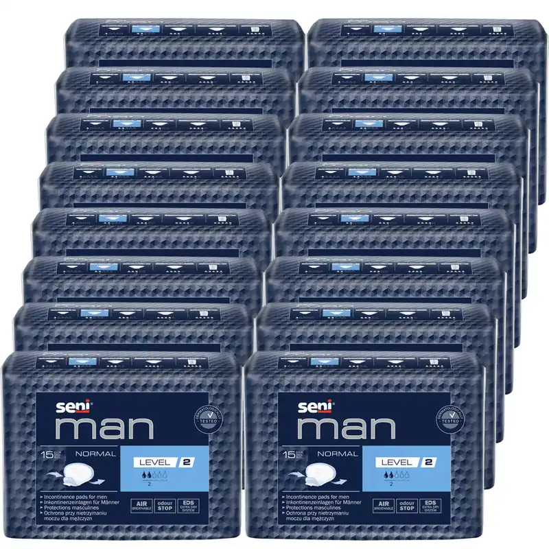 Günstig SENI Man NORMAL - LEVEL 2 - 300ml Saugleistung - (16x15) Stück