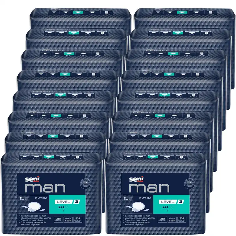 SENI Man EXTRA - LEVEL 3 - 500ml Saugleistung - (16x15) Stück Nur Heute