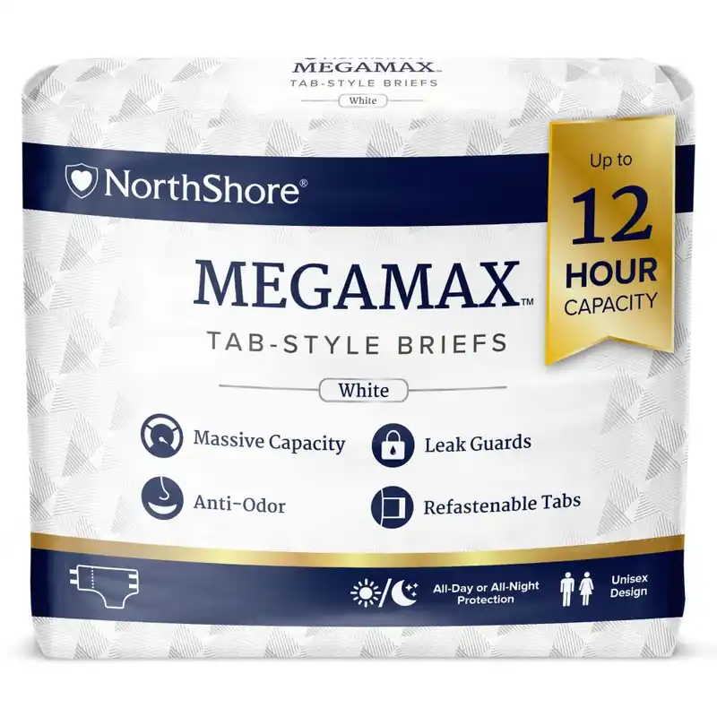 Neue Ware NorthShore MEGAMAX Windeln - in weiß - 10 St. Beutel - Large (L)