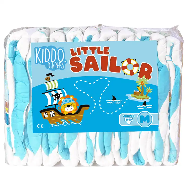 Mega-Angebot Kiddo Little Sailor - bunte Folienwindeln für Erwachsene - Medium (M)