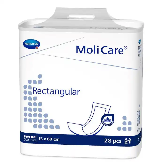 Neue Kollektion HARTMANN MoliCare® Rectangular - Saugvorlagen 15 x 60 cm - 28 St.