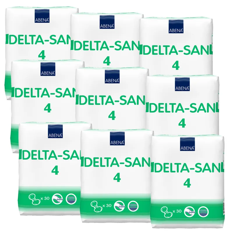 Sonderangebot DELTA-SAN Nr. 4 Inkontinenz-Vorlagen - Saugkraft: 740ml (9x30 Stück)