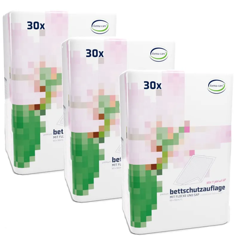 Finale Aktion Forma-Care Bettschutzauflagen | Flocken mit Superabsorber - 90x60cm - 90 Stück