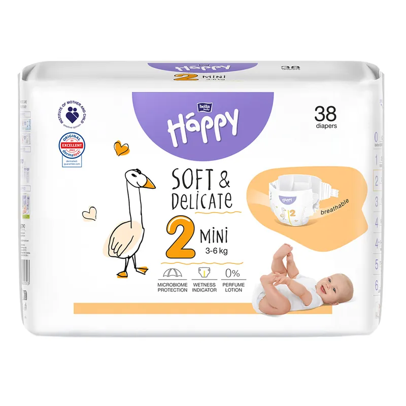 Nur Heute Bella Happy Babywindeln - Gr. 2 Mini 3-6 kg - 38 St. Beutel