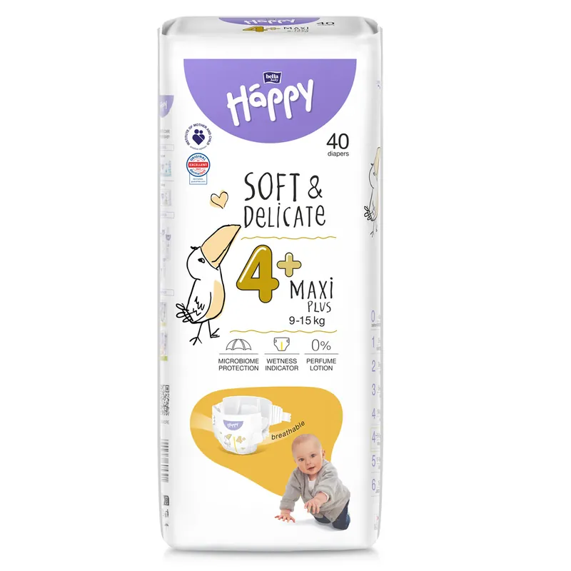 Top-Preis Bella Happy Babywindeln - Gr. 4+ Maxi Plus 9-15 kg - 40 Stück Packung