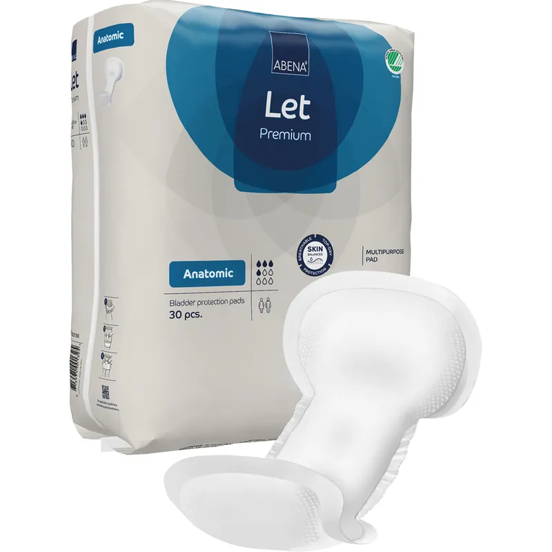 Preis Gesenkt ABENA LET Anatomic - anatomisch geformte Vliesvorlage - 30 St. Beutel