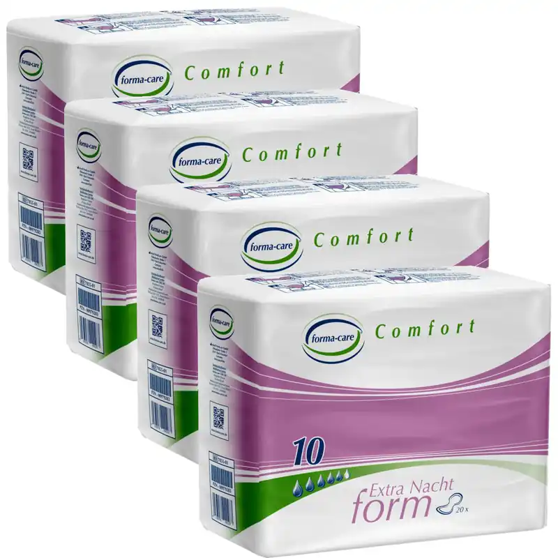 Sofort Bestellen Forma-Care Form Comfort EXTRA NACHT - anatomische Vorlagen - 4x20 (80) St. Karton