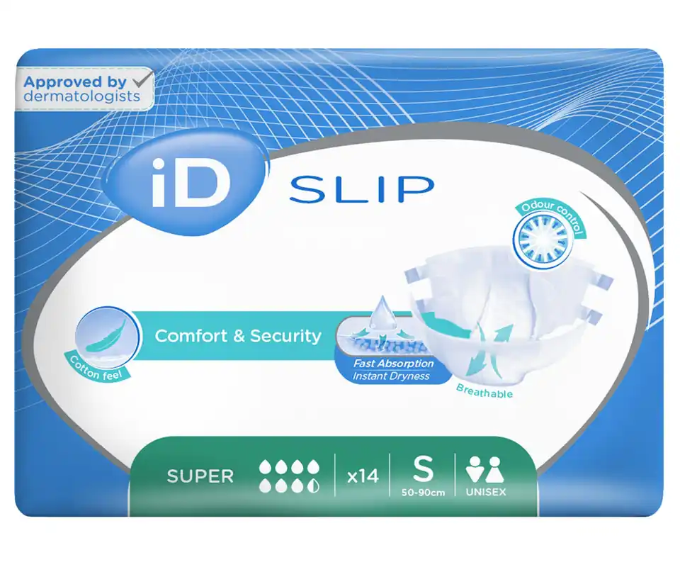 iD Slip SUPER - Inkontinenzwindeln - Gr. Small (S) - 14 St. Packung Must-Have