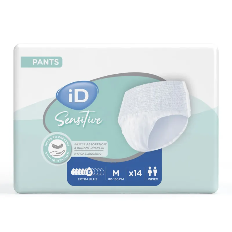 iD Pants Sensitive Extra PLUS - Inkontinenz-Pants - Gr. Medium (M) - 14 St. Packung Sale
