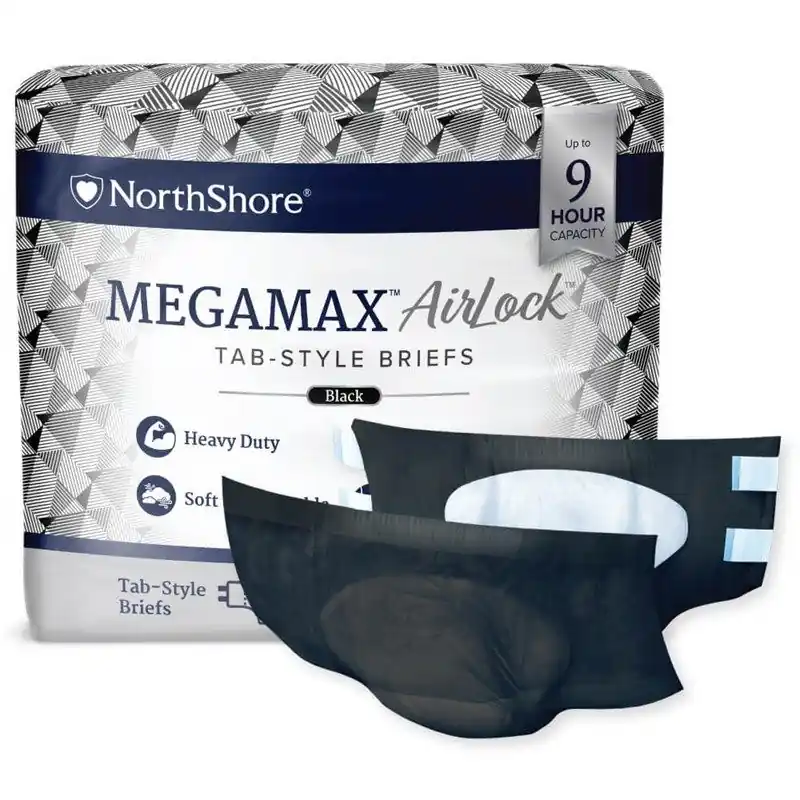 NorthShore MEGAMAX AirLock (atmungsaktiv) - schwarz - 10 St. Beutel -Medium (M) Zertifiziert