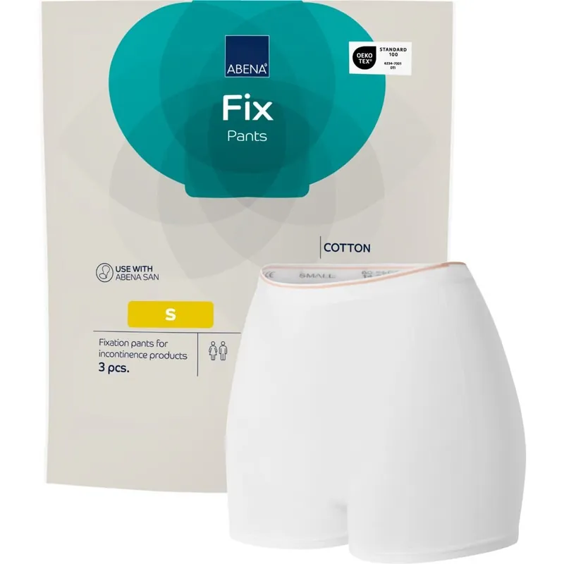ABENA Fix Pants Cotton - Baumwoll Fixierhose MIT Bein | 3er Pack - Gr. - S Nur Für Kurze Zeit