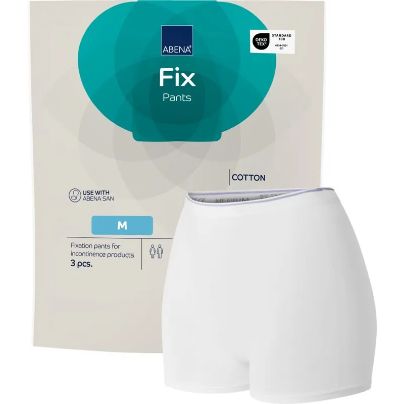 ABENA Fix Pants Cotton - Baumwoll Fixierhose MIT Bein | 3er Pack - Gr. - M Ausverkauf