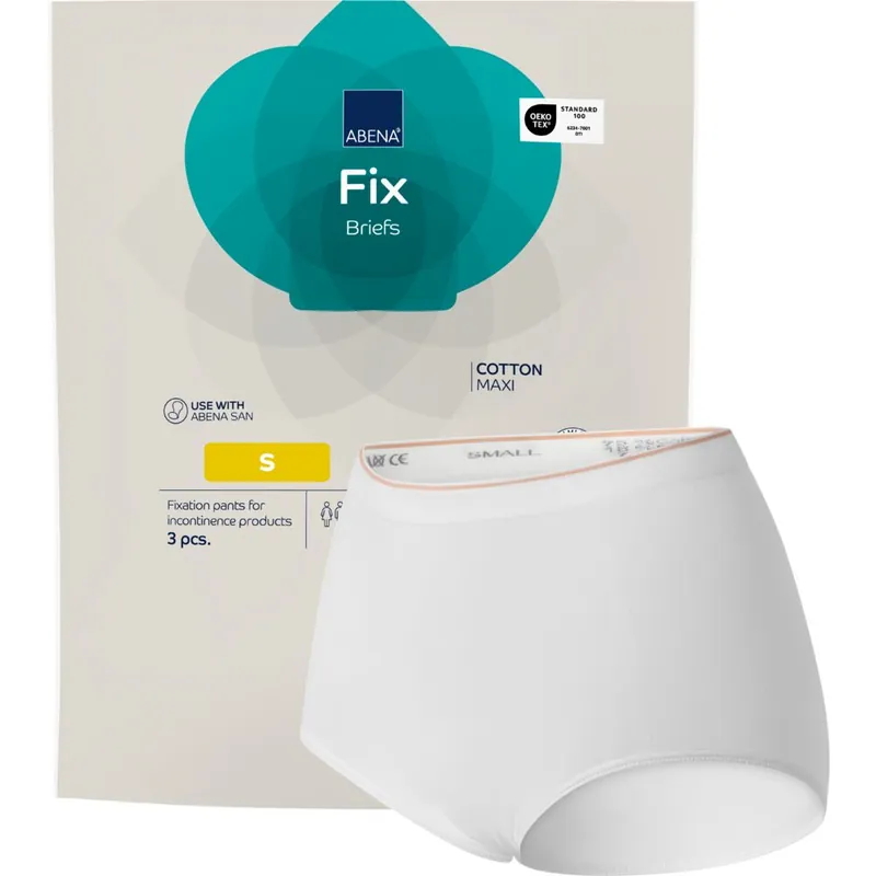 Günstig ABENA Fix Briefs Cotton Maxi - Baumwoll Fixierhose OHNE Bein | 3er Pack - Gr. - S