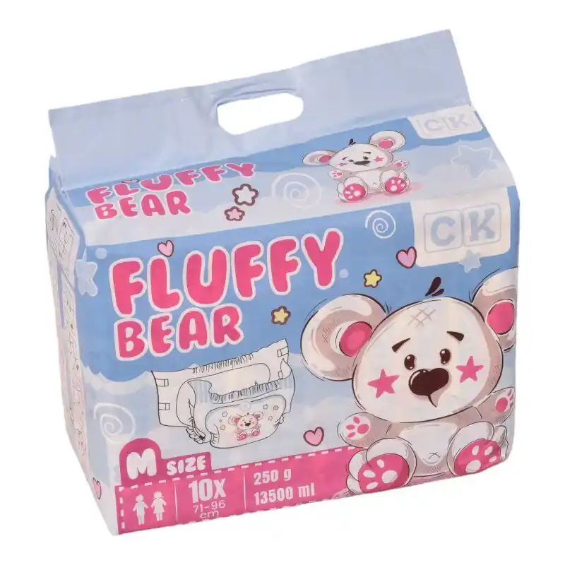 Nur Für Kurze Zeit Fluffy Bear - bunte Windeln für Erwachsene | Medium (M)