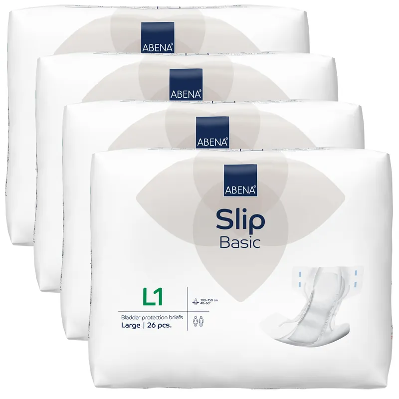 Knallerangebot ABENA Slip BASIC - Gr. Large L1, Standard Inkontinenzwindeln - 4x26 St. Karton