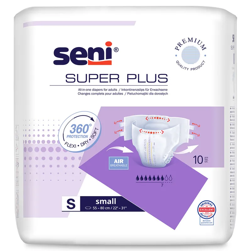 Sonderangebot SENI Super PLUS - Inkontinenzwindeln - Gr. 1 SMALL (10 St Einzelpack)