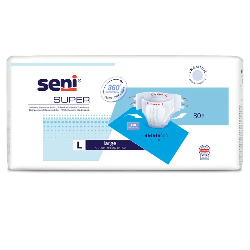 SENI Super - Inkontinenzwindeln - 30 Stück Pack - Large (L) Angebot