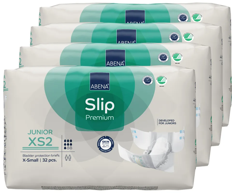 Top-Angebot ABENA Slip Premium JUNIOR XS2 - Windeln für Kinder ab 5 Jahre (4x 32 Stück)