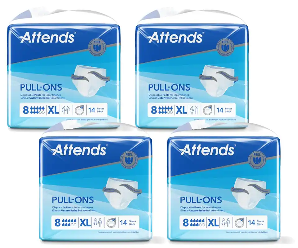 ATTENDS Pull-Ons 8 (Super) - saugstarke Pants - X-Large - 4x14 Stück Direktkauf