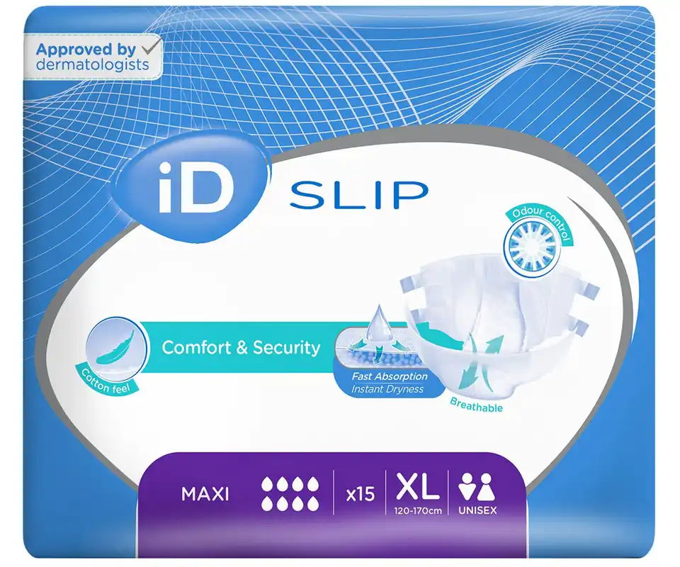 iD Slip MAXI - Inkontinenzwindeln - Gr. X-Large (XL) - 15 St. Packung Heißes Angebot