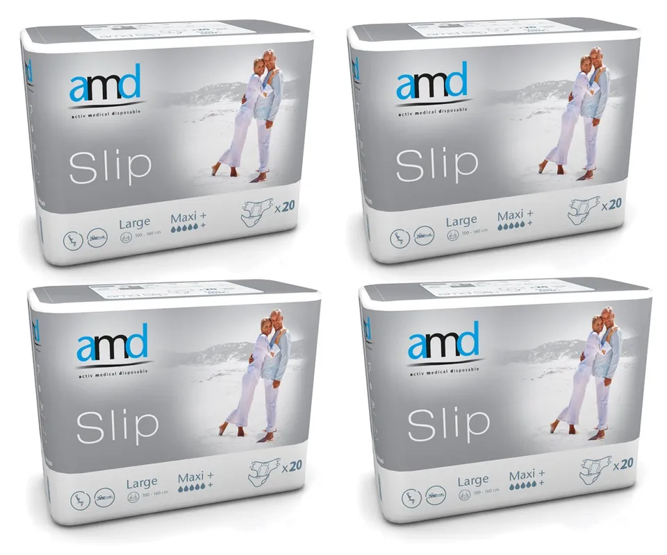 Billig AMD SLIP - (MAXI PLUS) - Inkontinenzwindeln - Gr. Large (L) - 4x20 St. Karton