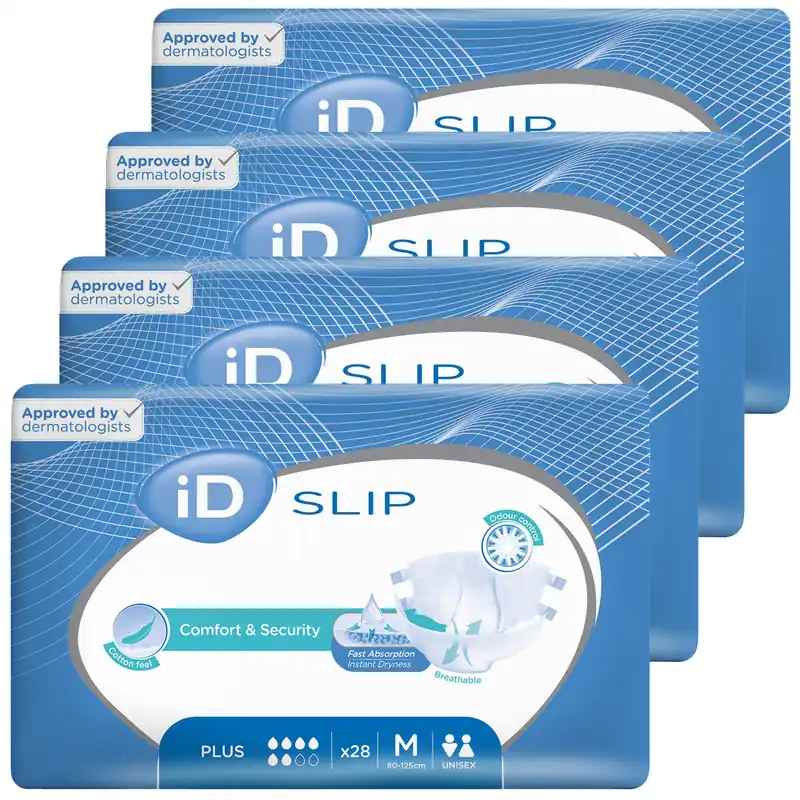 Sonderangebot iD Slip PLUS - Inkontinenzwindeln - Gr. Medium (M) - 4x28 St. Karton
