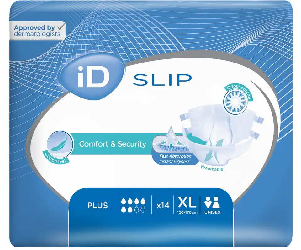 iD Slip PLUS - Inkontinenzwindeln - Gr. X-Large (XL) - 14 St. Packung Garantierte Lieferung