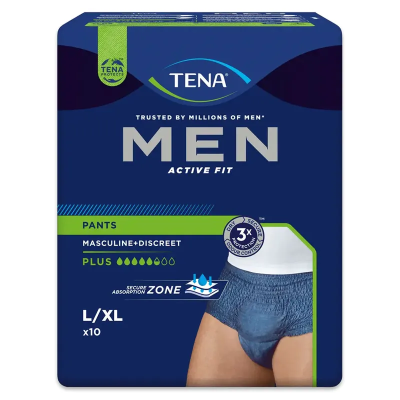 Sale TENA Men Active Fit Pants PLUS - Größe L/XL - 10 Stück Einzelpackung