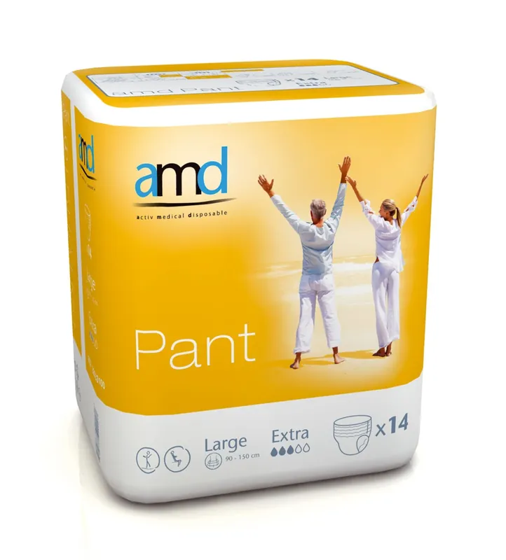 AMD Pant (EXTRA) - Inkontinenzpants - Gr. Large (L) - 14 Stück Beutel Nur Heute
