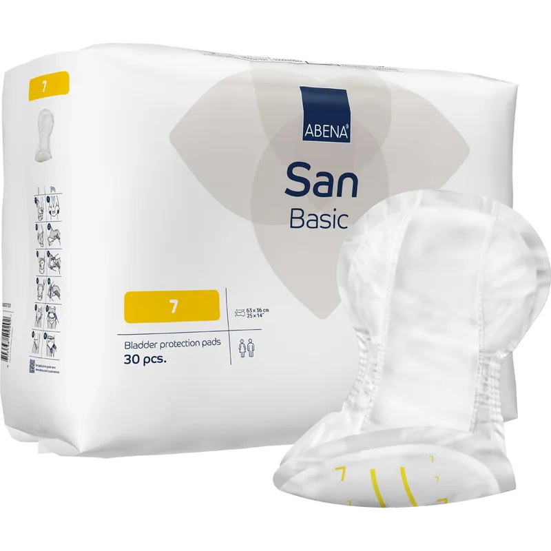 ABENA San Basic 7 - Inkontinenz-Vorlagen - Saugkraft: 1.700ml - 30 Stück Pack Direkt Vom Hersteller