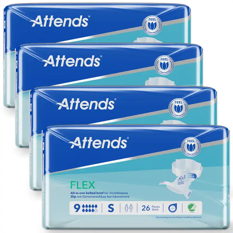 ATTENDS Flex 9 - Vorlage mit Hüftbund, Small (S), 104 Stück Günstig