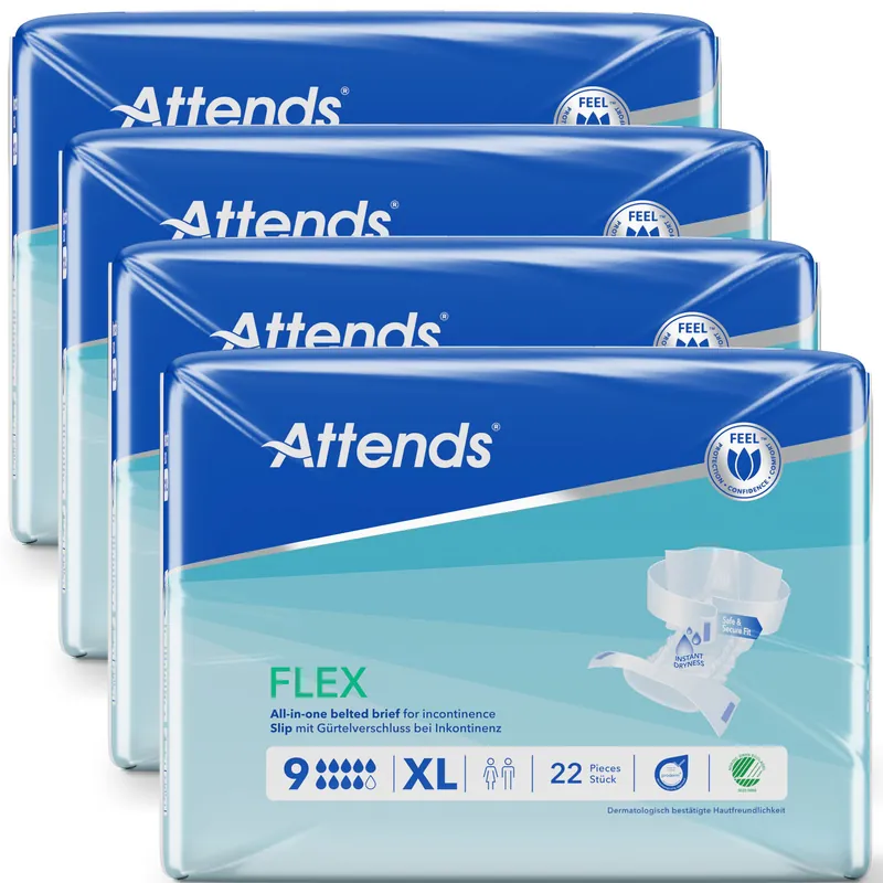 Preisknaller ATTENDS Flex 9 - Vorlage mit Hüftbund, X-Large (XL), 88 Stück