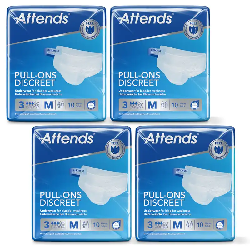 Bestpreis ATTENDS Pull-Ons Discreet Underwear 3 - Medium (M) - 6x10 Stück