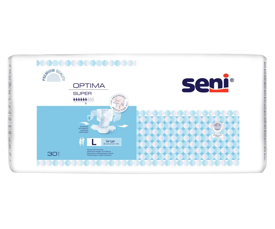 Neu Im Sortiment SENI Optima SUPER - Vorlagen mit Hüftbund, Gr.3 LARGE - 30 St. Packung